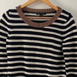 Banana Republic Stripped Sweater w/ Metallic  M